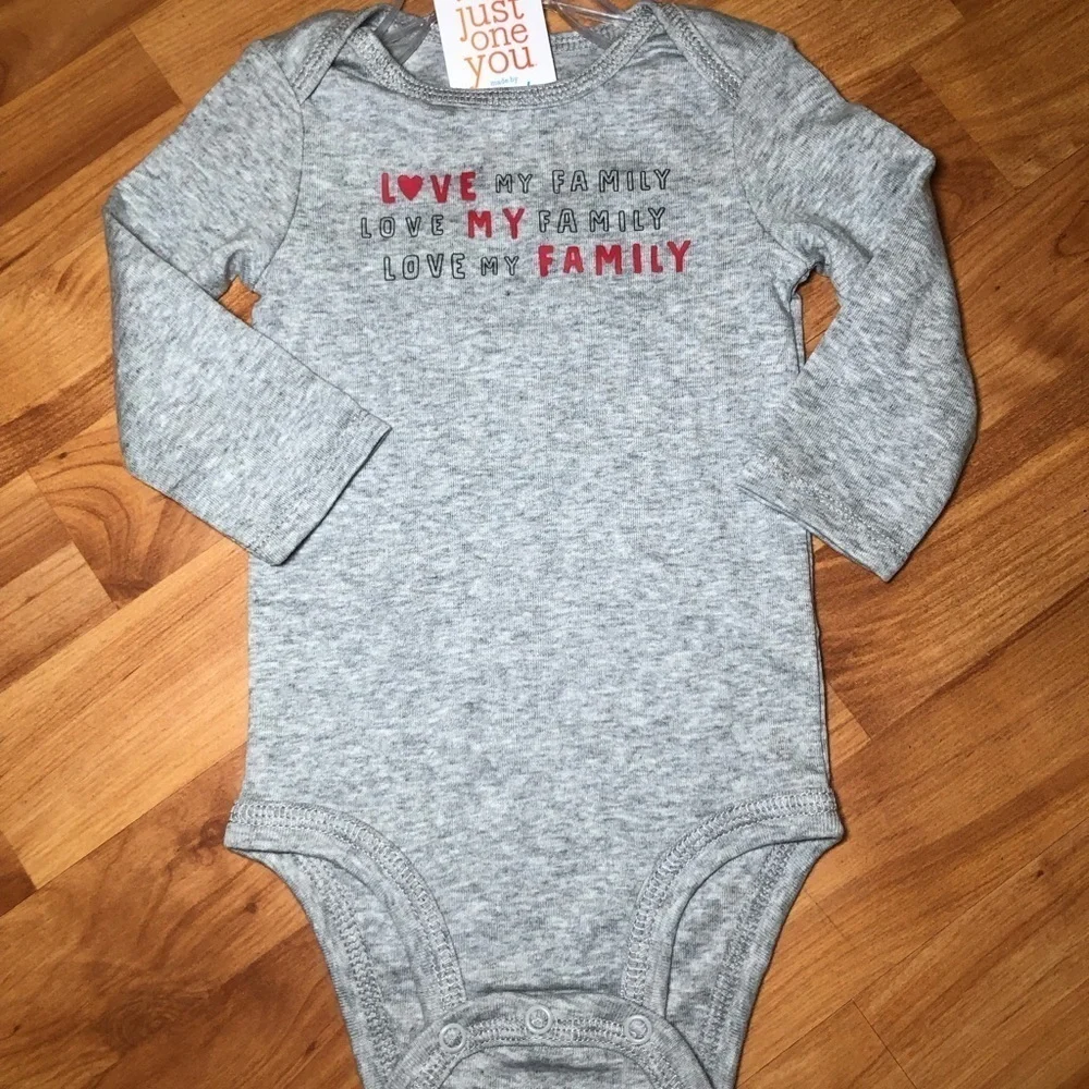 JUST one you Carter’s love my family bodysuit 6 months